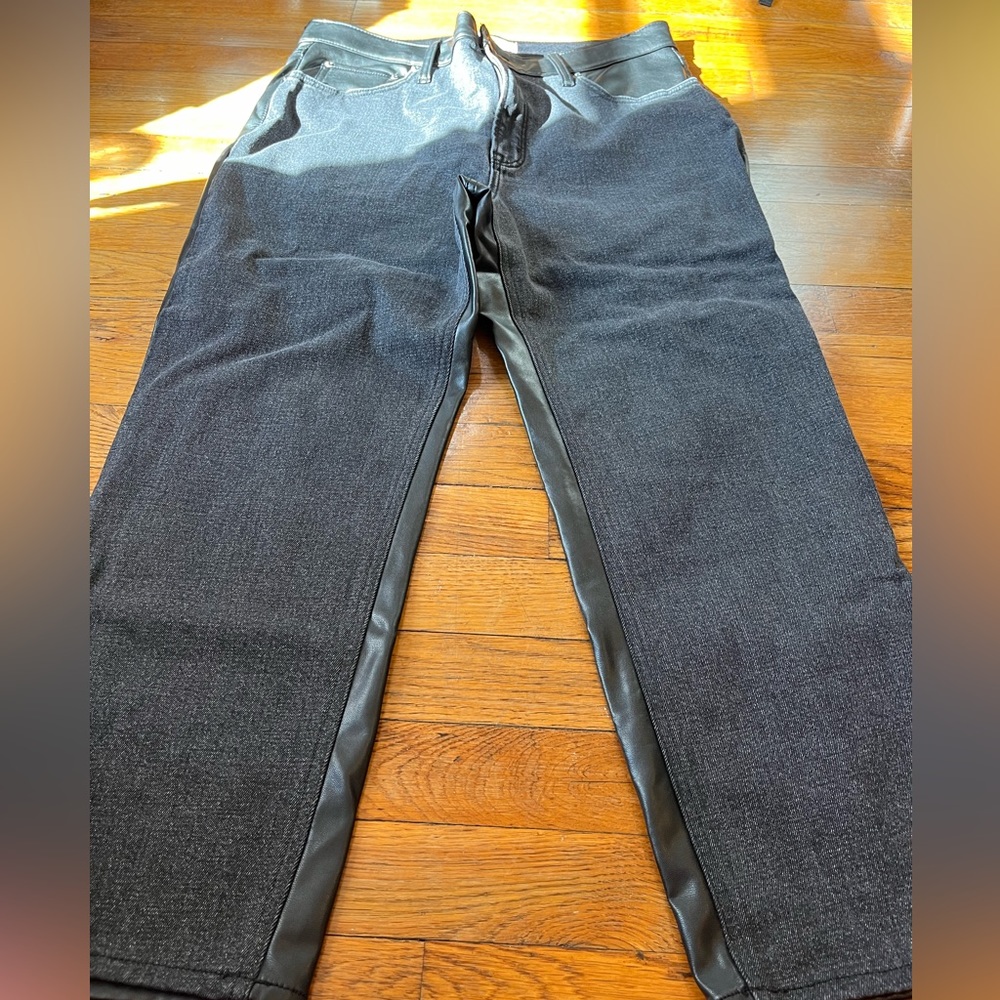 Abercrombie Jean/faux leather pants